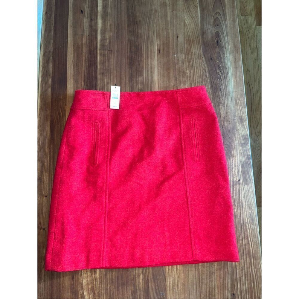 Talbots NWT Red Wool Blend Skirt 8P $99